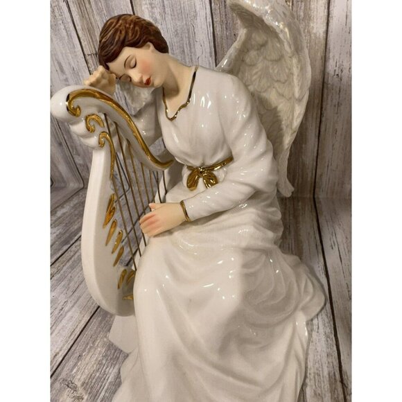 Grandeur Noel #192 Porcelain Angels Set 2000 Collectors Edition 2 Angels - Picture 8 of 11